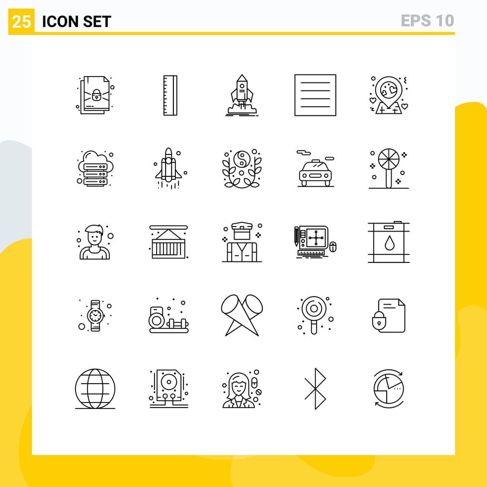 Pictogram Set of 25 Simple Lines of pin location ship laundry clothing Editable Vector Design Elements