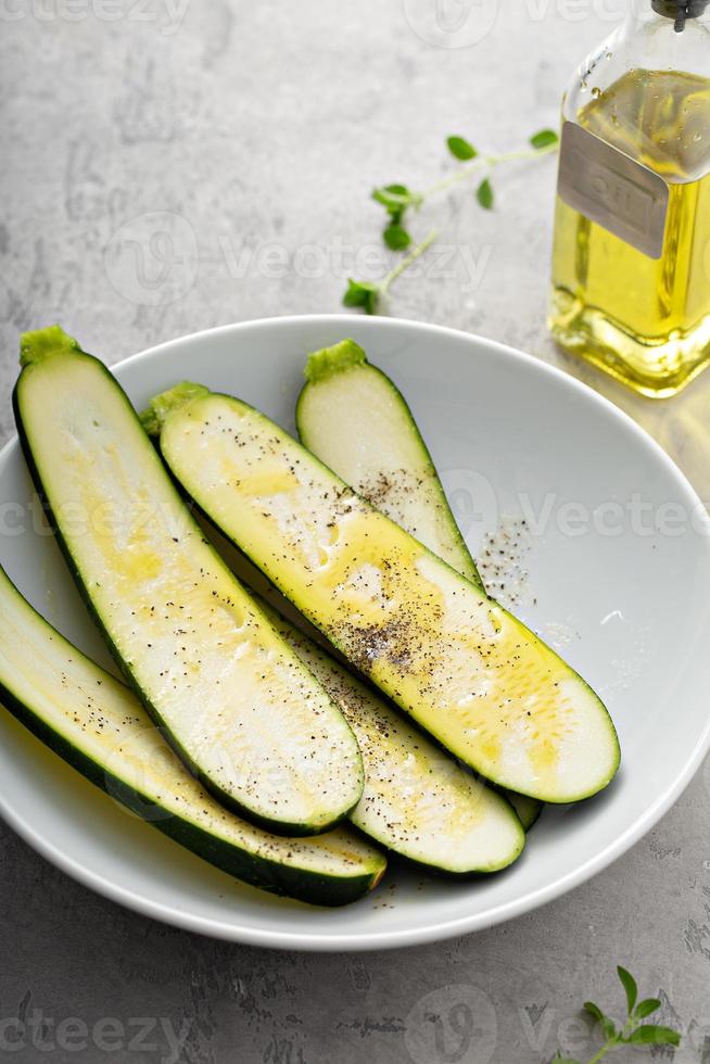 Cooking with zucchini photo