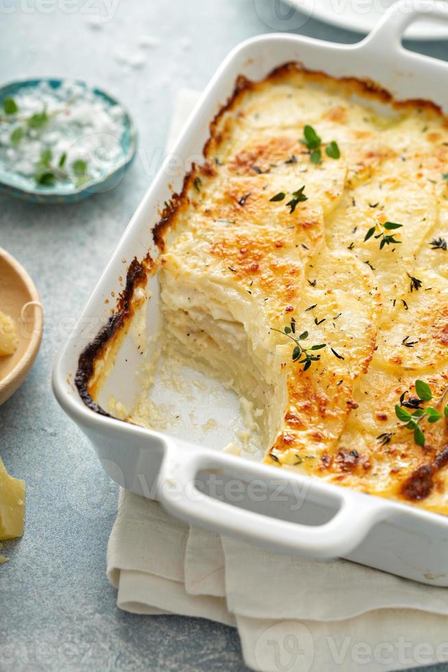 Cheesy scalloped potatoes photo