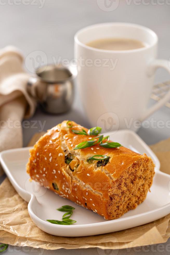 Pork sung roll with shredded pork floss filling photo