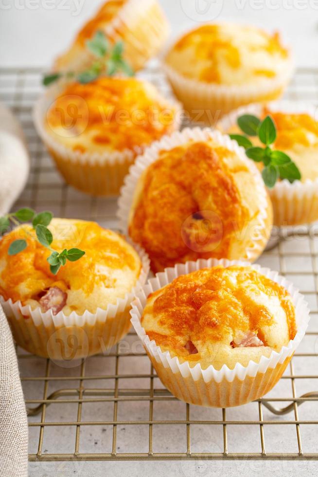 Ham and cheese muffins photo