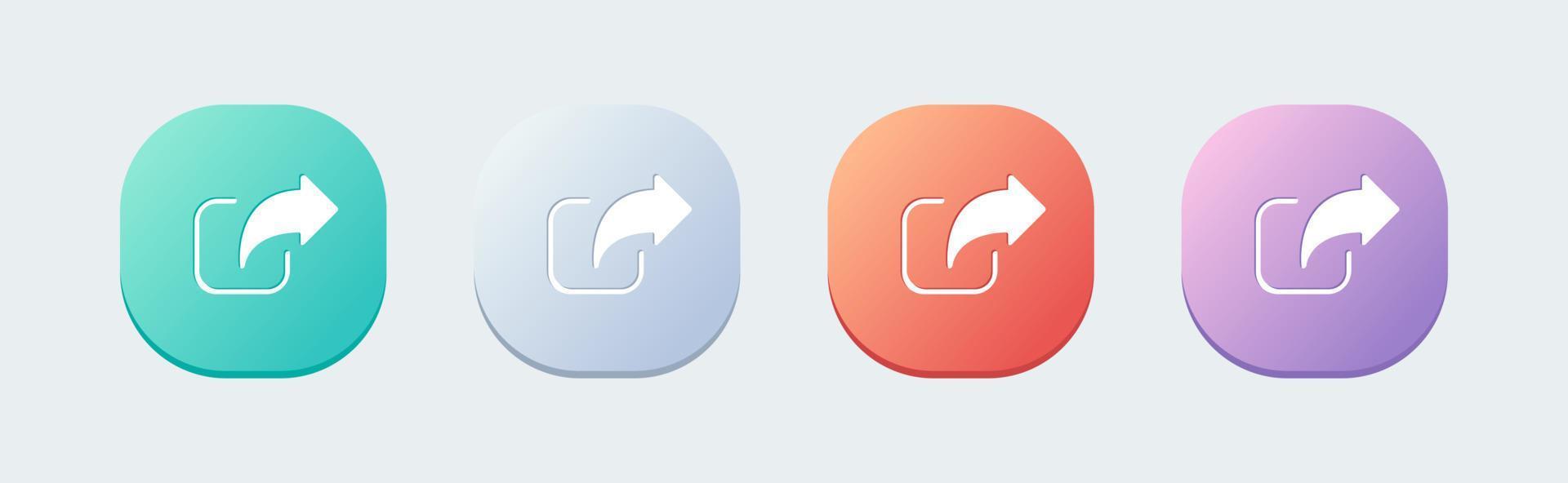 Share solid icon in flat design style. Link signs vector illustration.