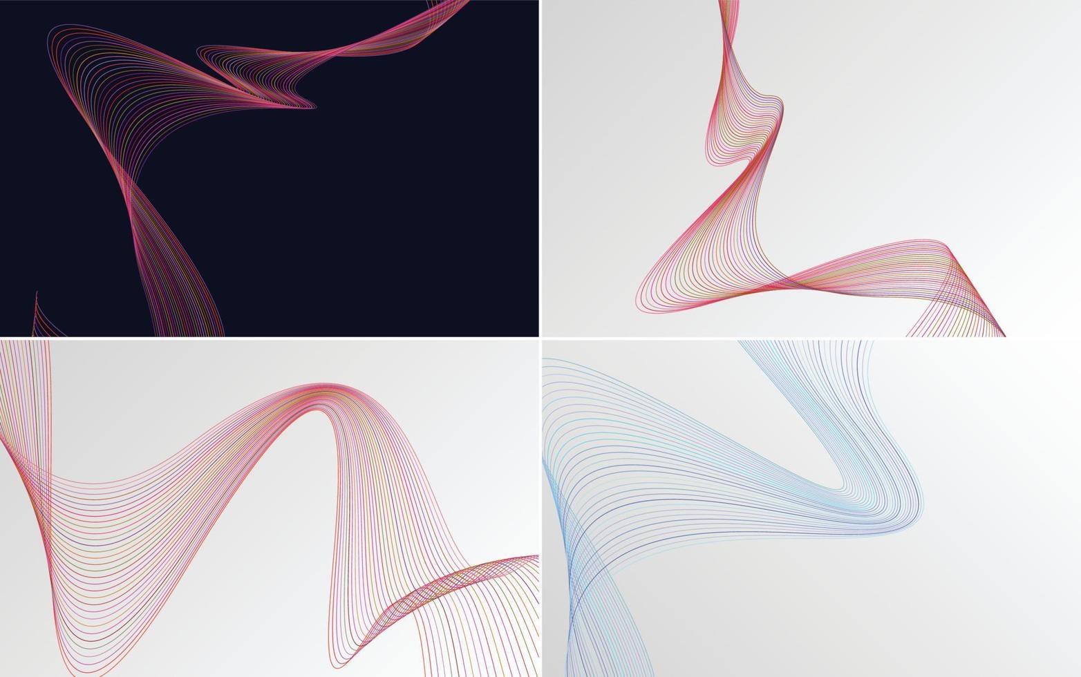 modern wave curve abstract presentation background Pack vector