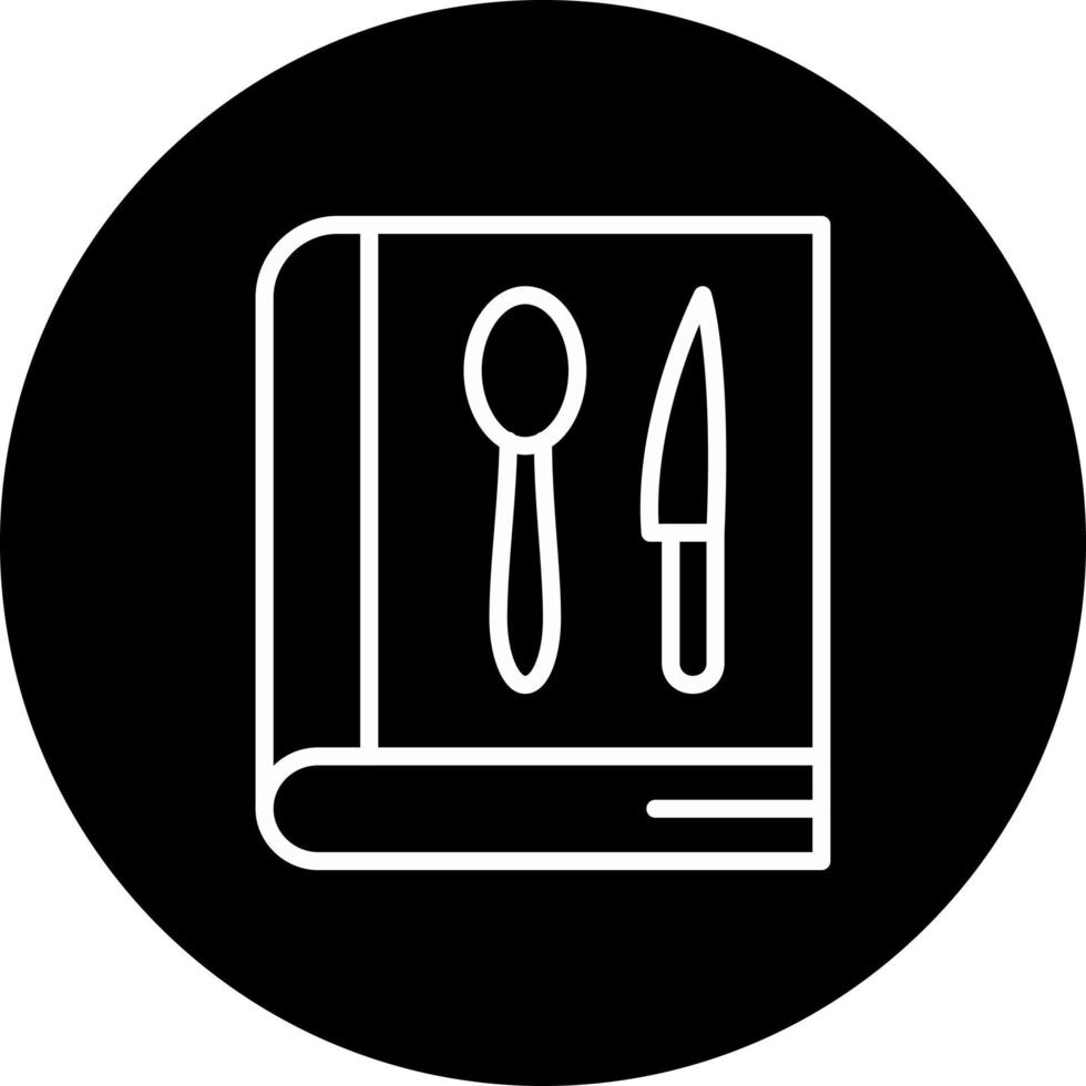 icono de vector de libro de recetas