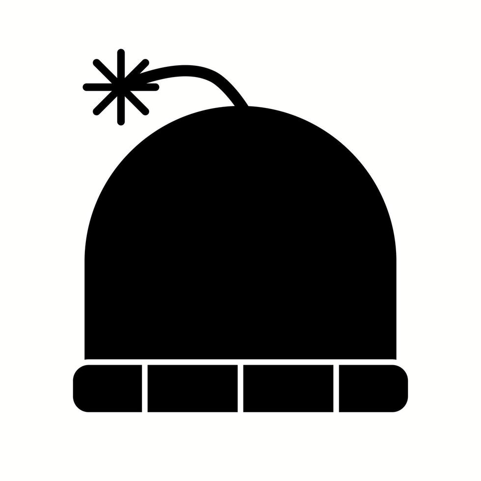 Unique Winter Cap Vector Glyph Icon