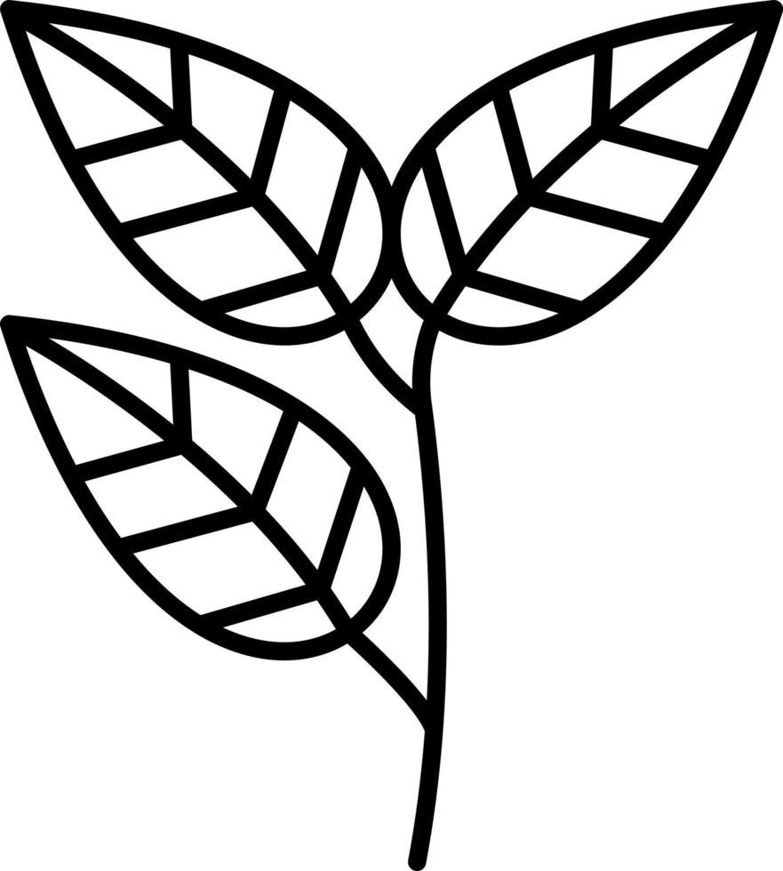 Leaves Line Icon vector