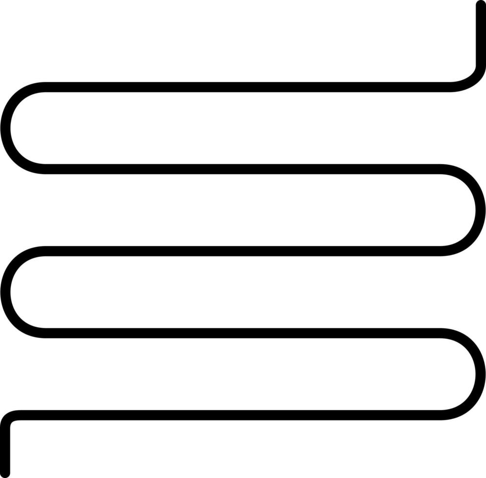 Underfloor Heating Line Icon vector