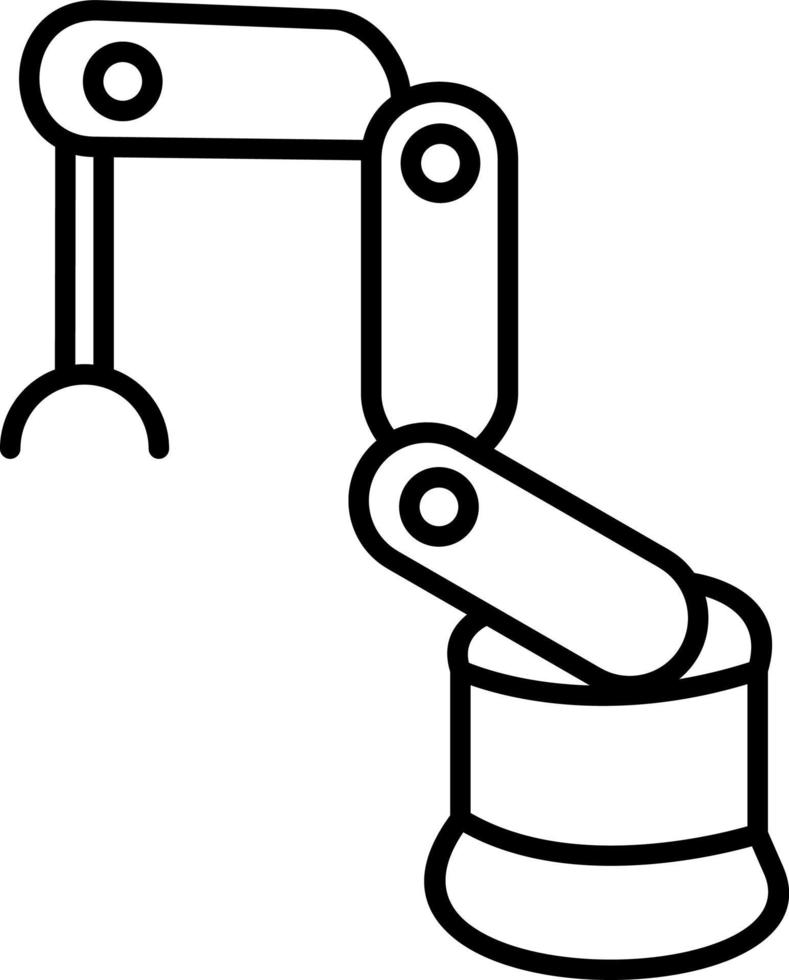 Industrial Robot Line Icon vector