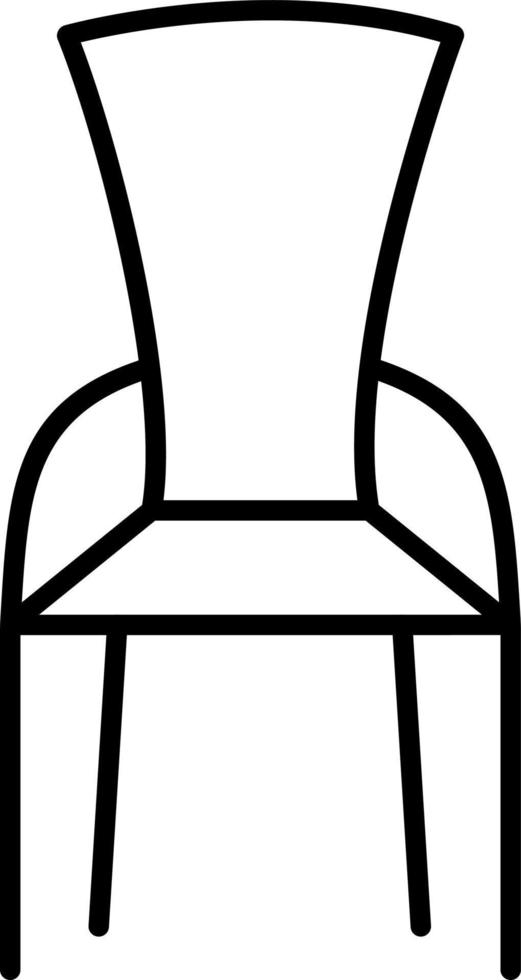 icono de línea de silla vector