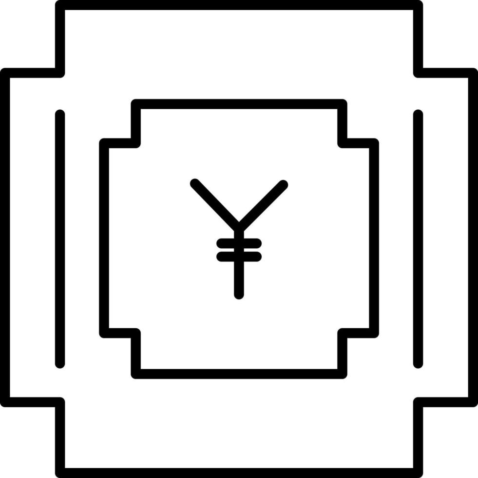 Yen Symbol Line Icon 16215455 Vector Art at Vecteezy