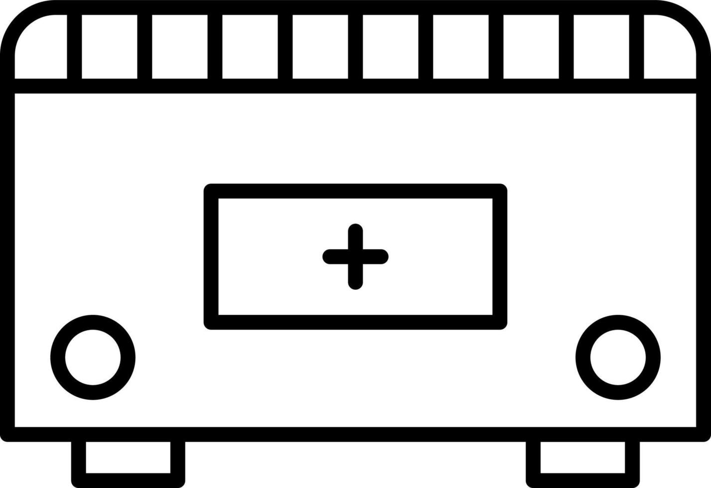 Convection Heater Line Icon vector