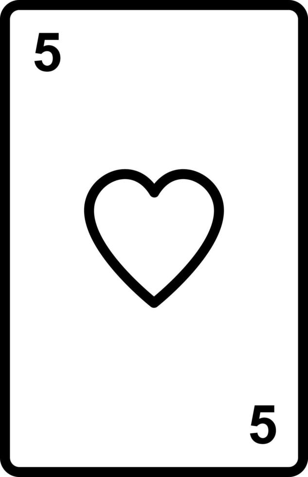Playing Card Line Icon vector