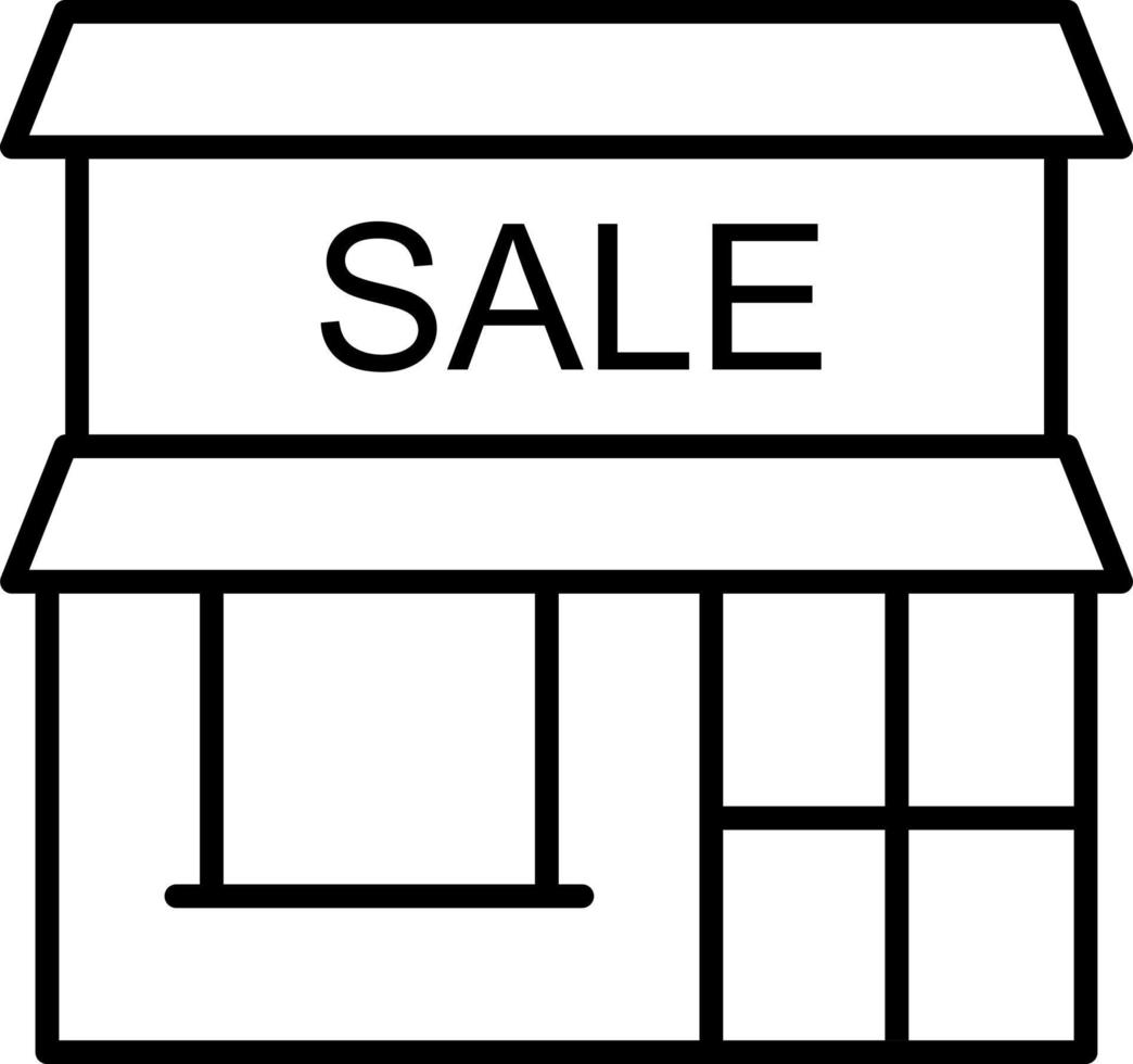 Shop Line Icon vector