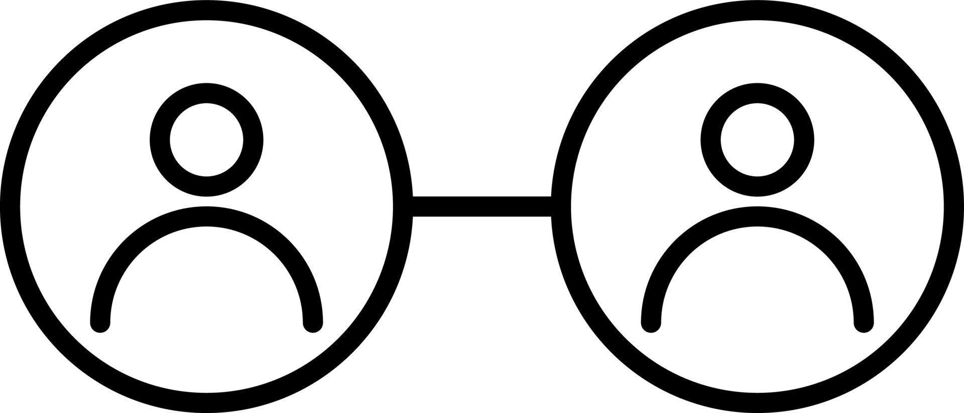 Social Circle Line Icon vector