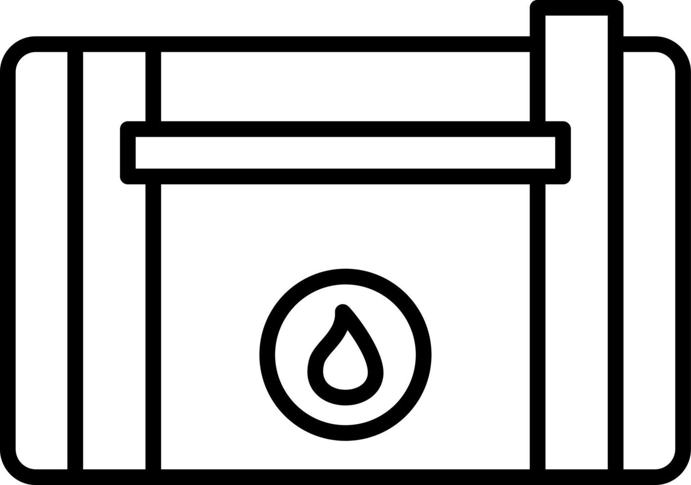 Oil Heater Line Icon vector