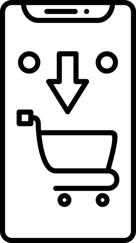 Web Shop Line Icon vector