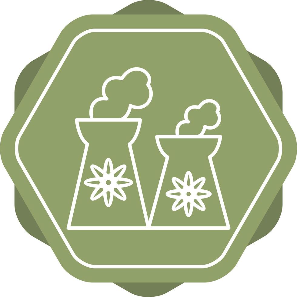 Nuclear Plant Line Icon vector