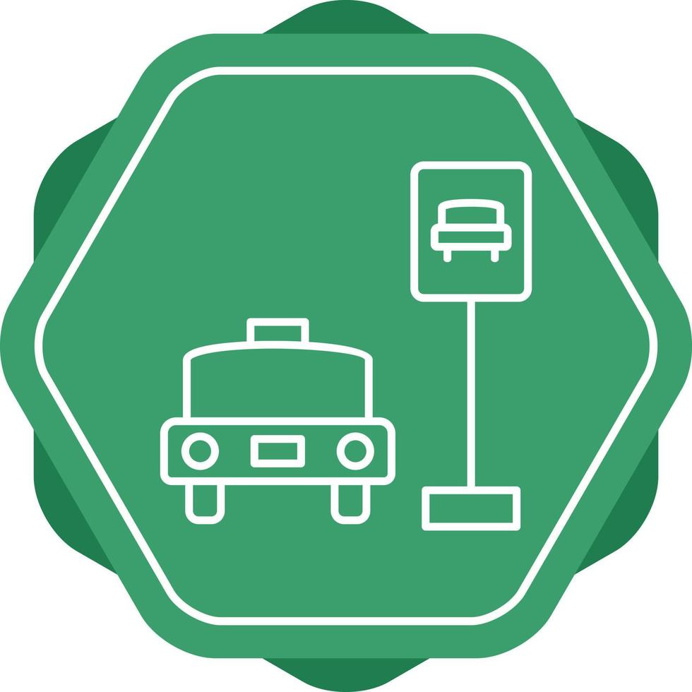 Taxi Stand Line Icon vector