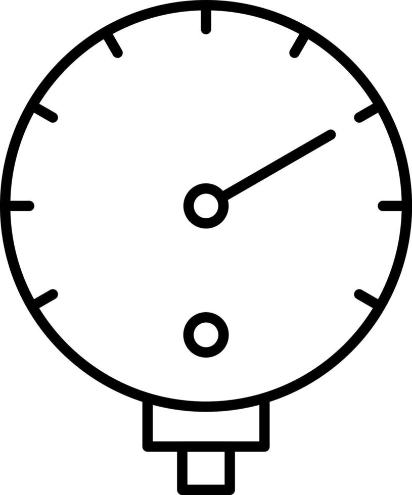 Pressure Gauge Line Icon vector