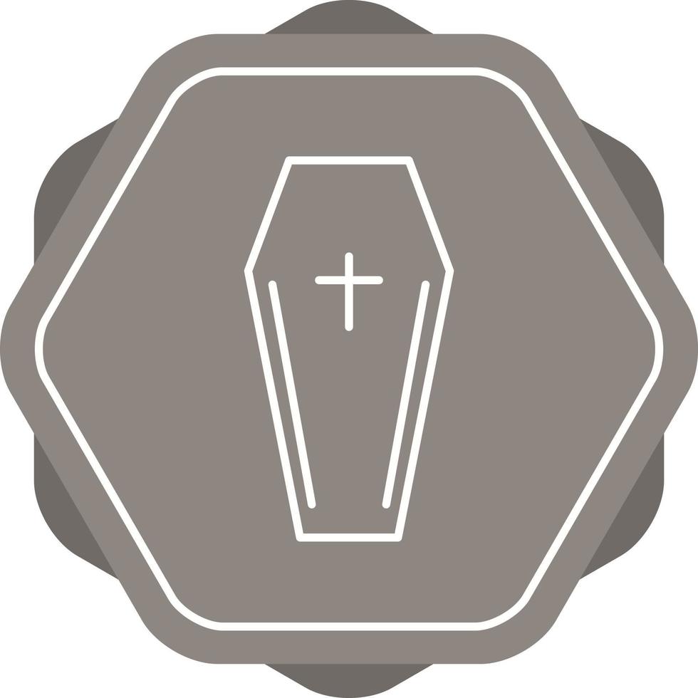 Coffin Line Icon vector
