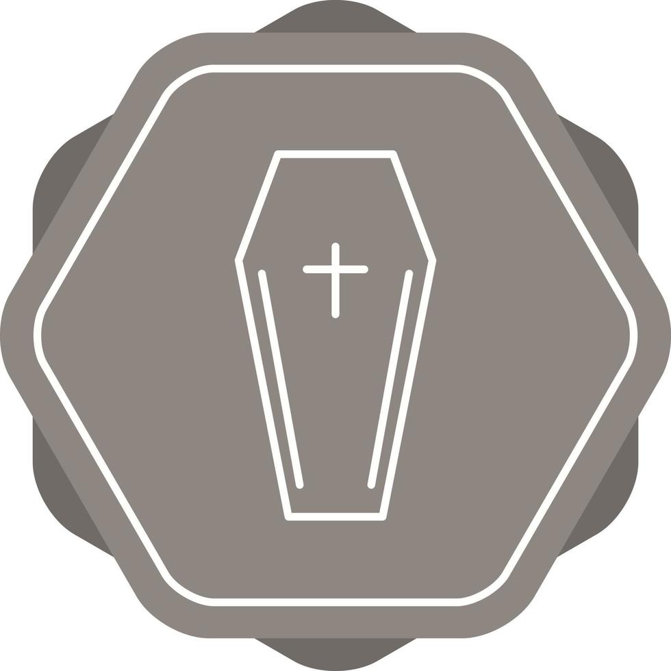 Coffin Line Icon vector