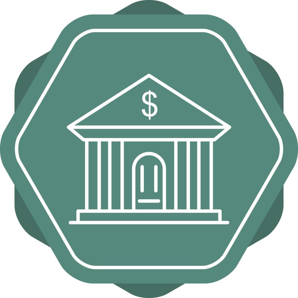Bank Building Line Icon vector