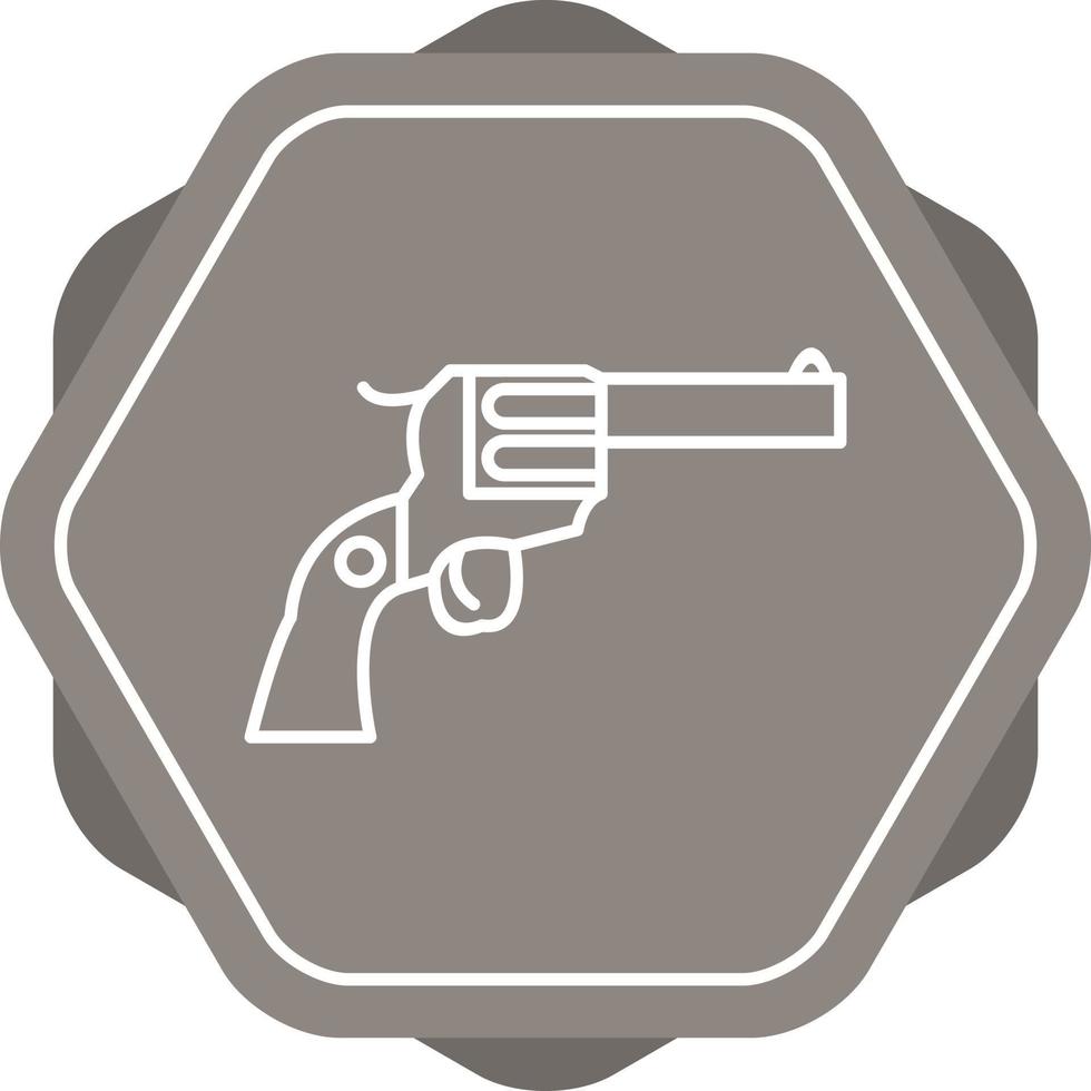 Revolver Line Icon vector