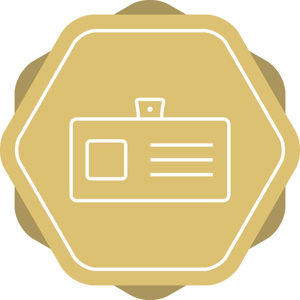 Identity Card Line Icon vector