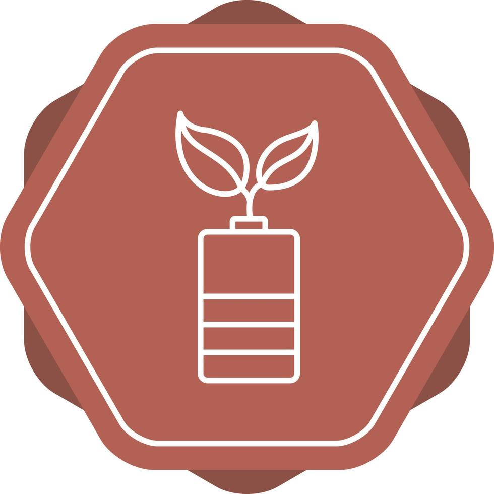 Eco friendly Battery Line Icon vector