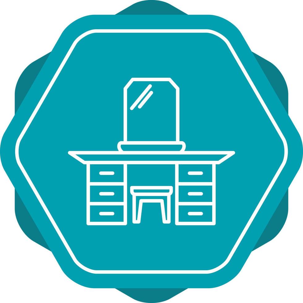 Dressing Table Line Icon vector