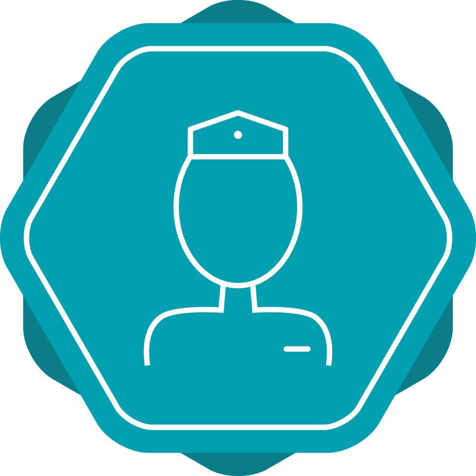 Flight Attendant Line Icon vector