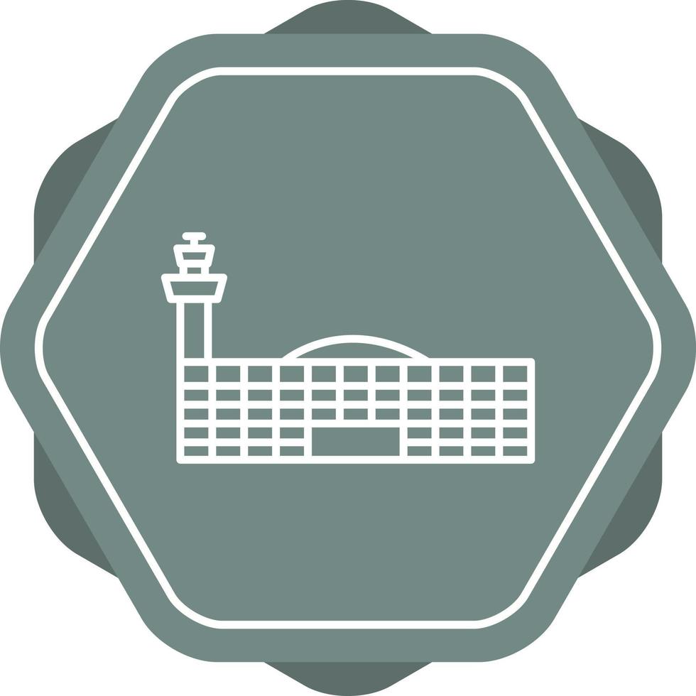 Airport Building Line Icon vector