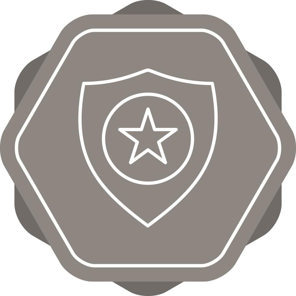 Police Badge Line Icon vector