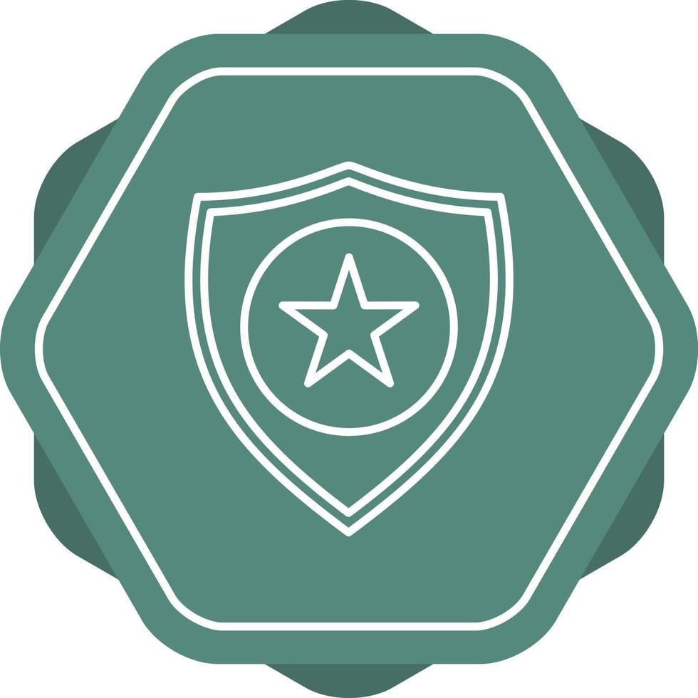 Police Badge Line Icon vector