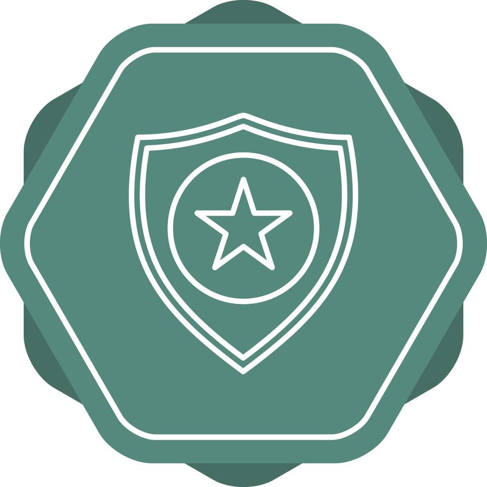 Police Badge Line Icon vector