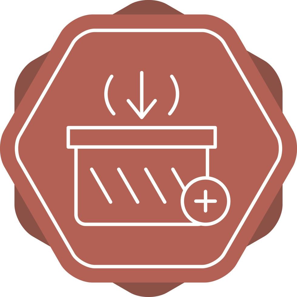 Add to Basket Line Icon vector