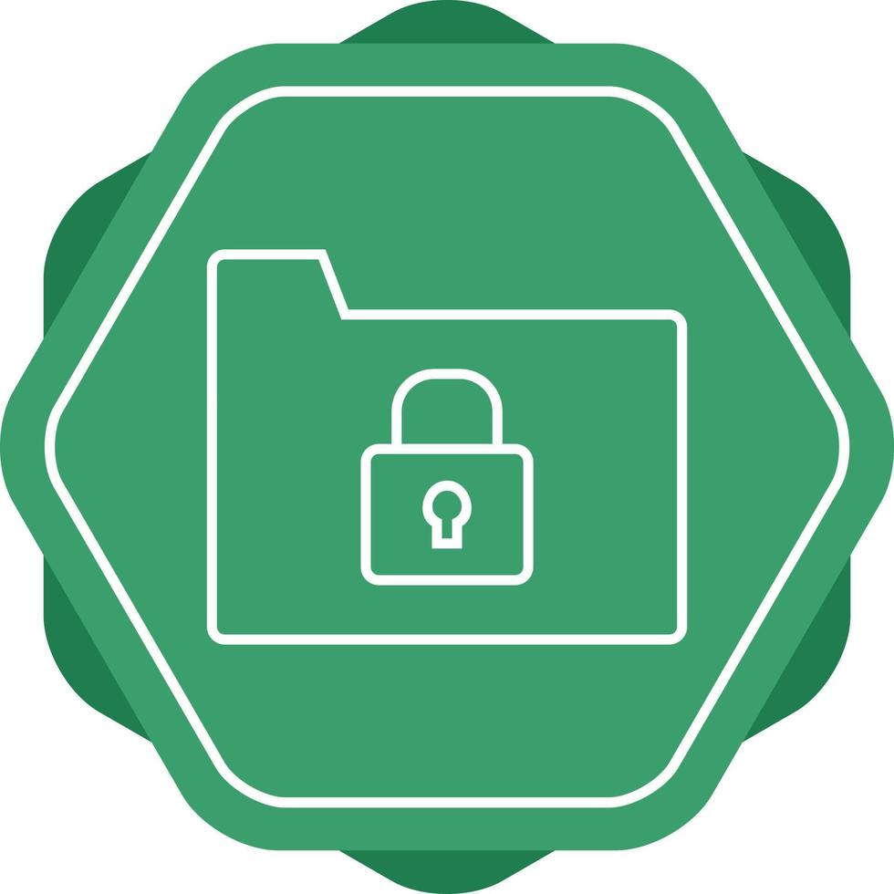 Secure Folder Line Icon vector