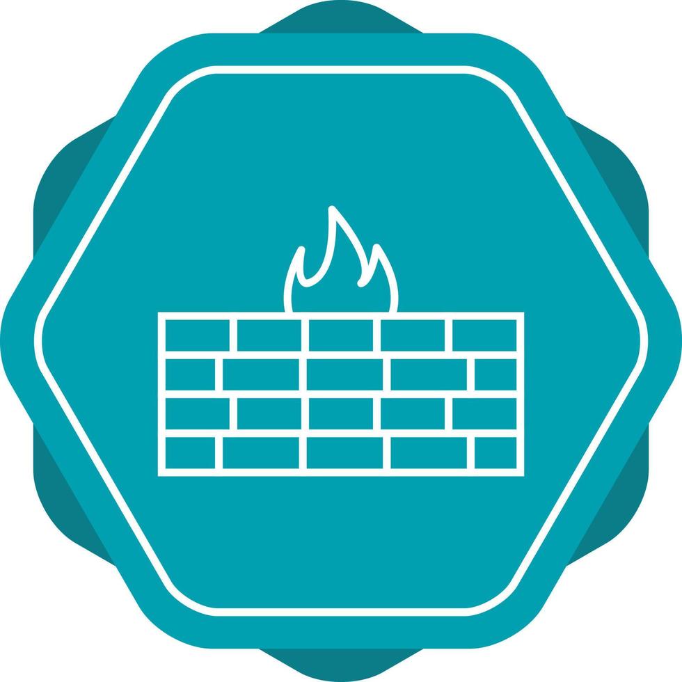 Firewall Line Icon vector