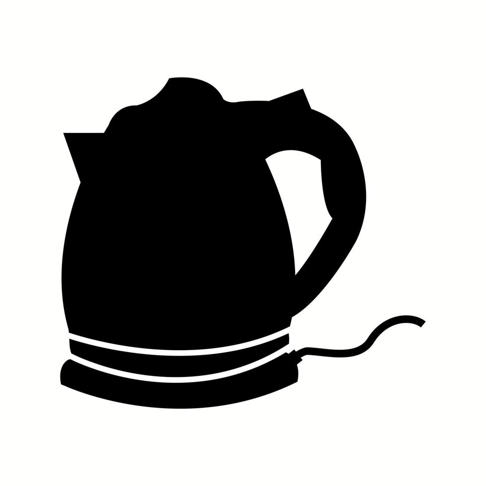 Unique Electric Kettle Glyph Vector Icon