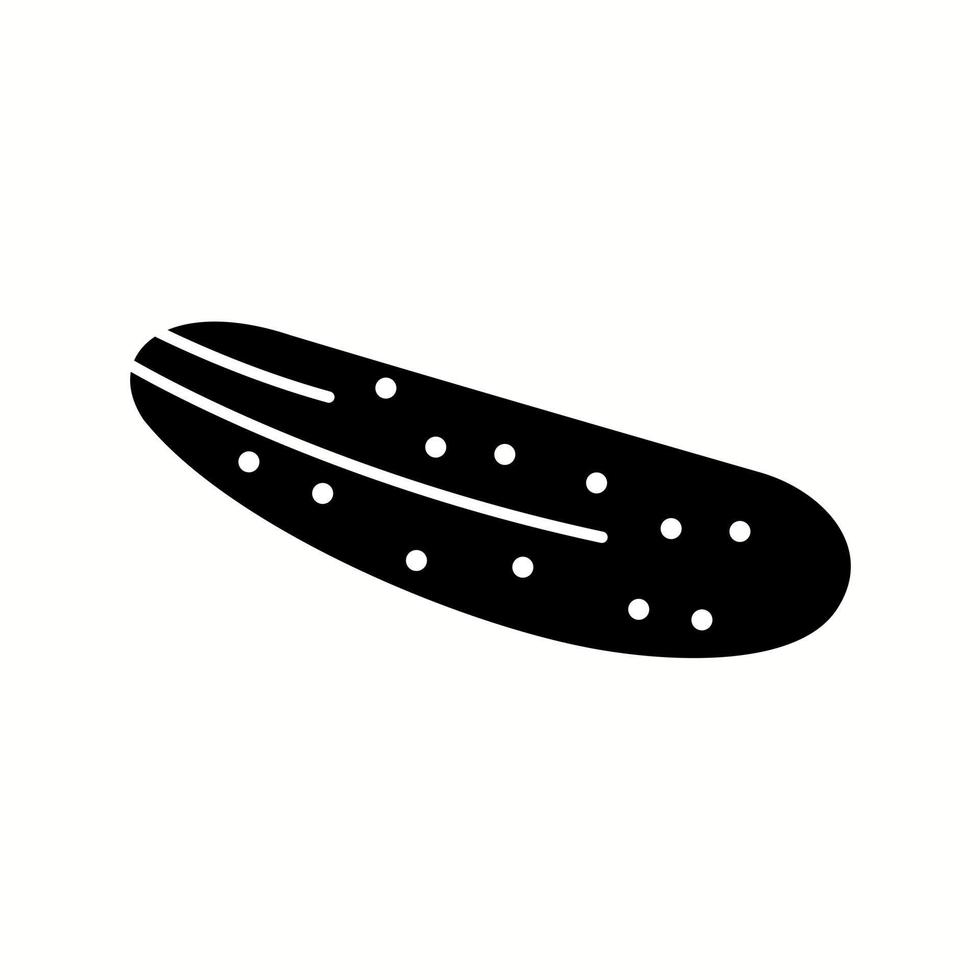 icono de glifo de vector de pepino único