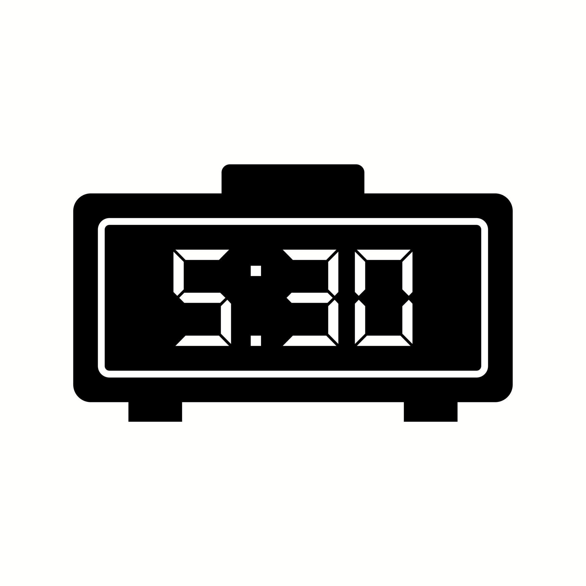 Unique Digital Clock Glyph Vector Icon 16216030 Vector Art at Vecteezy
