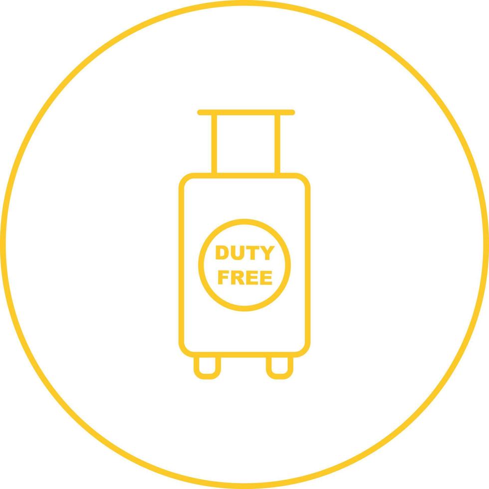 Duty Free Luggage Vector Icon