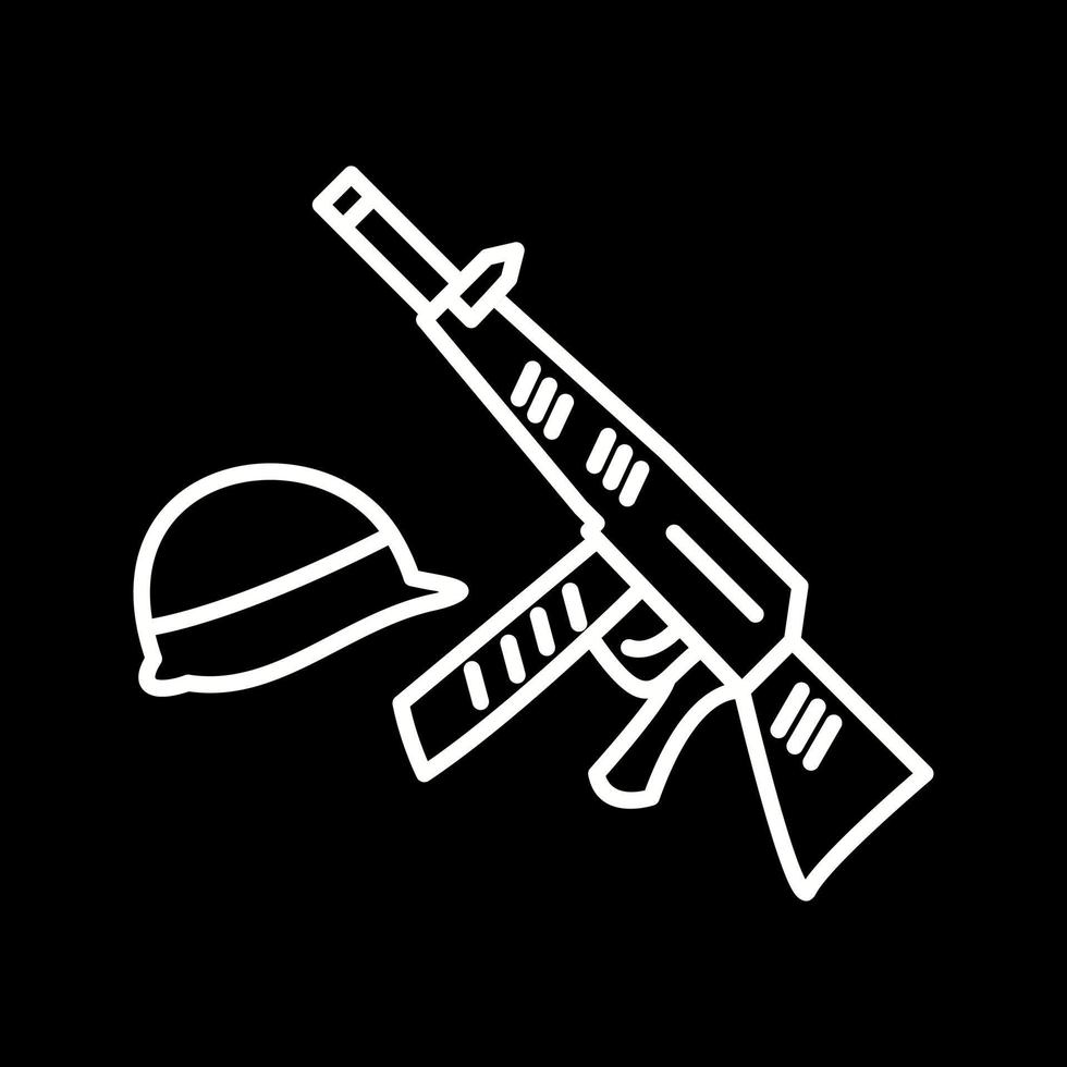 Gun and Helmet Vector Icon