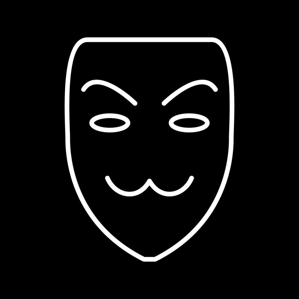 icono de vector de máscara de hacker