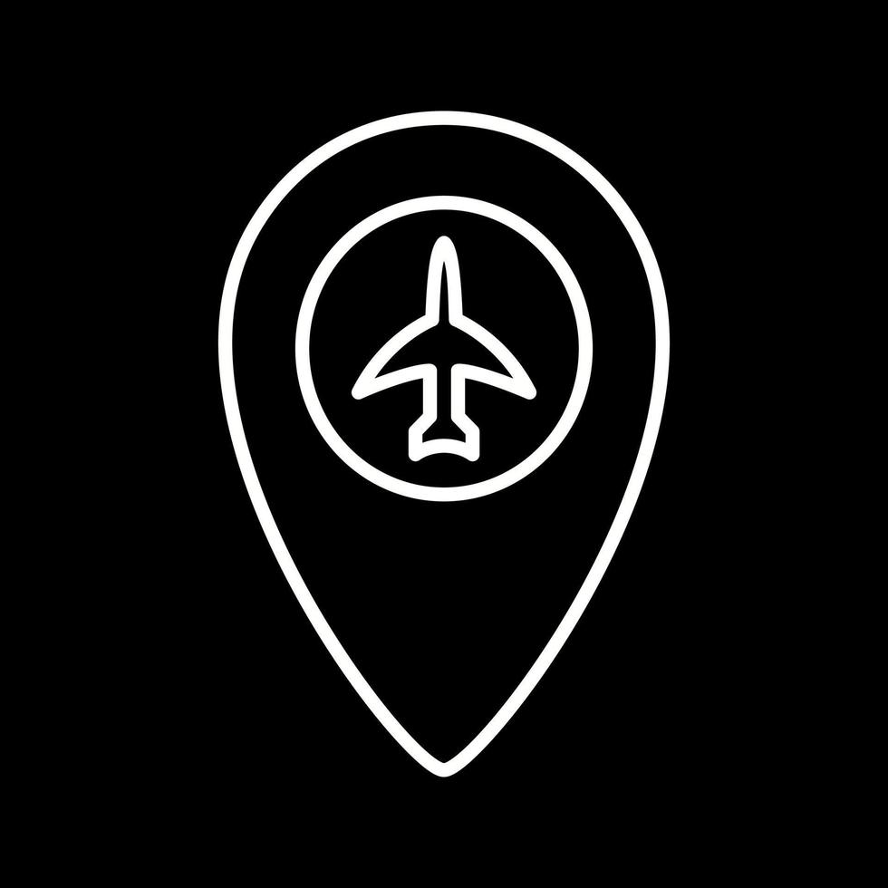 Airport Location Vector Icon