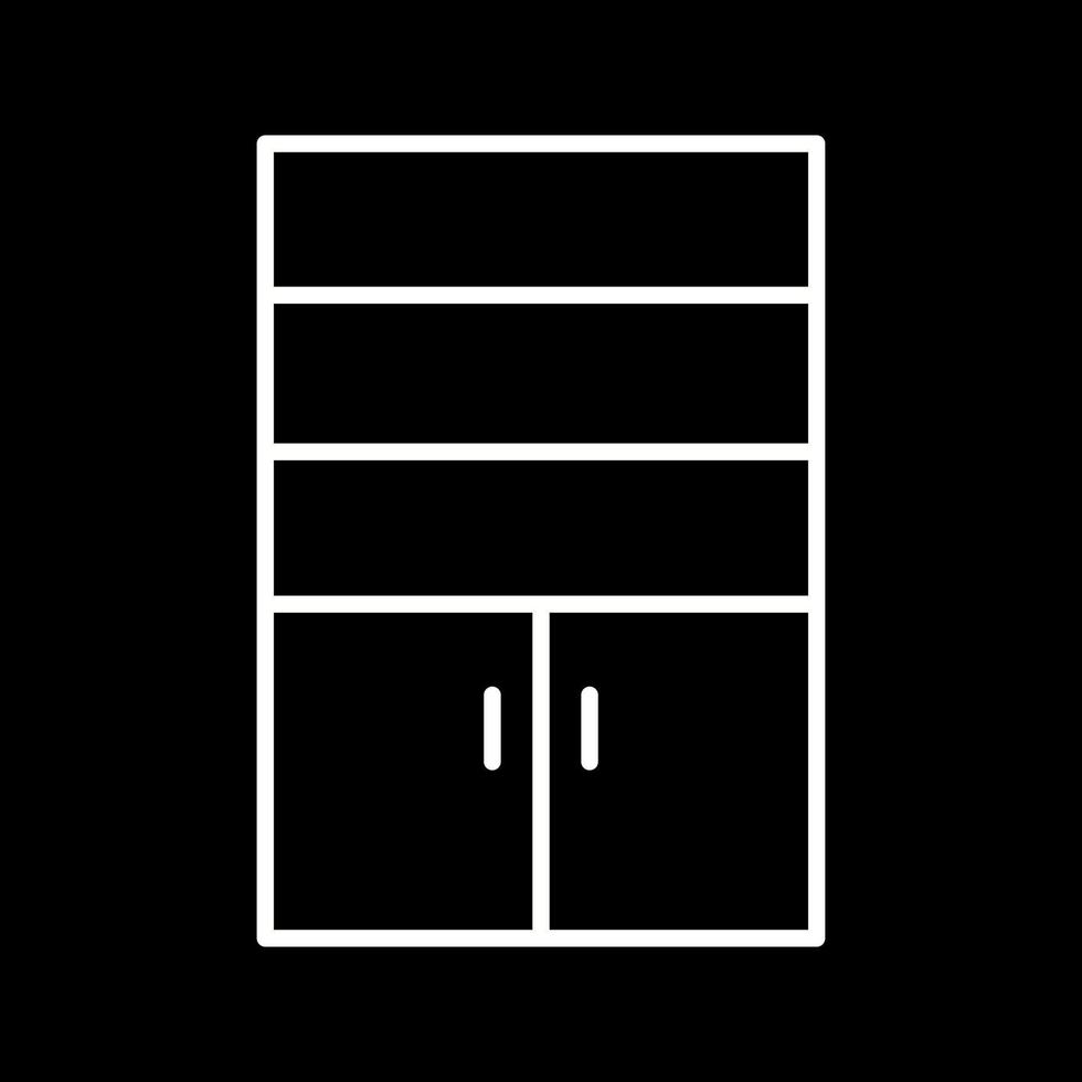 Cupboard with Shelves Vector Icon