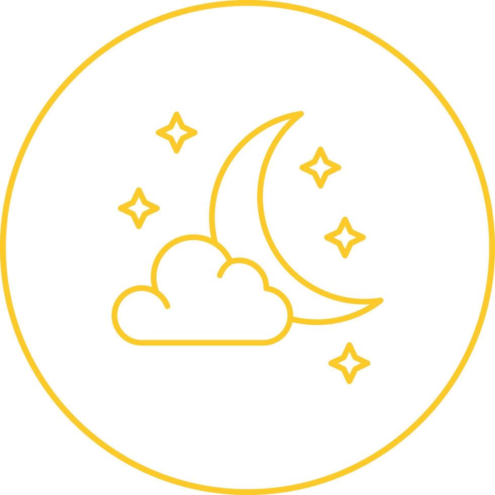 Starry Night Vector Icon