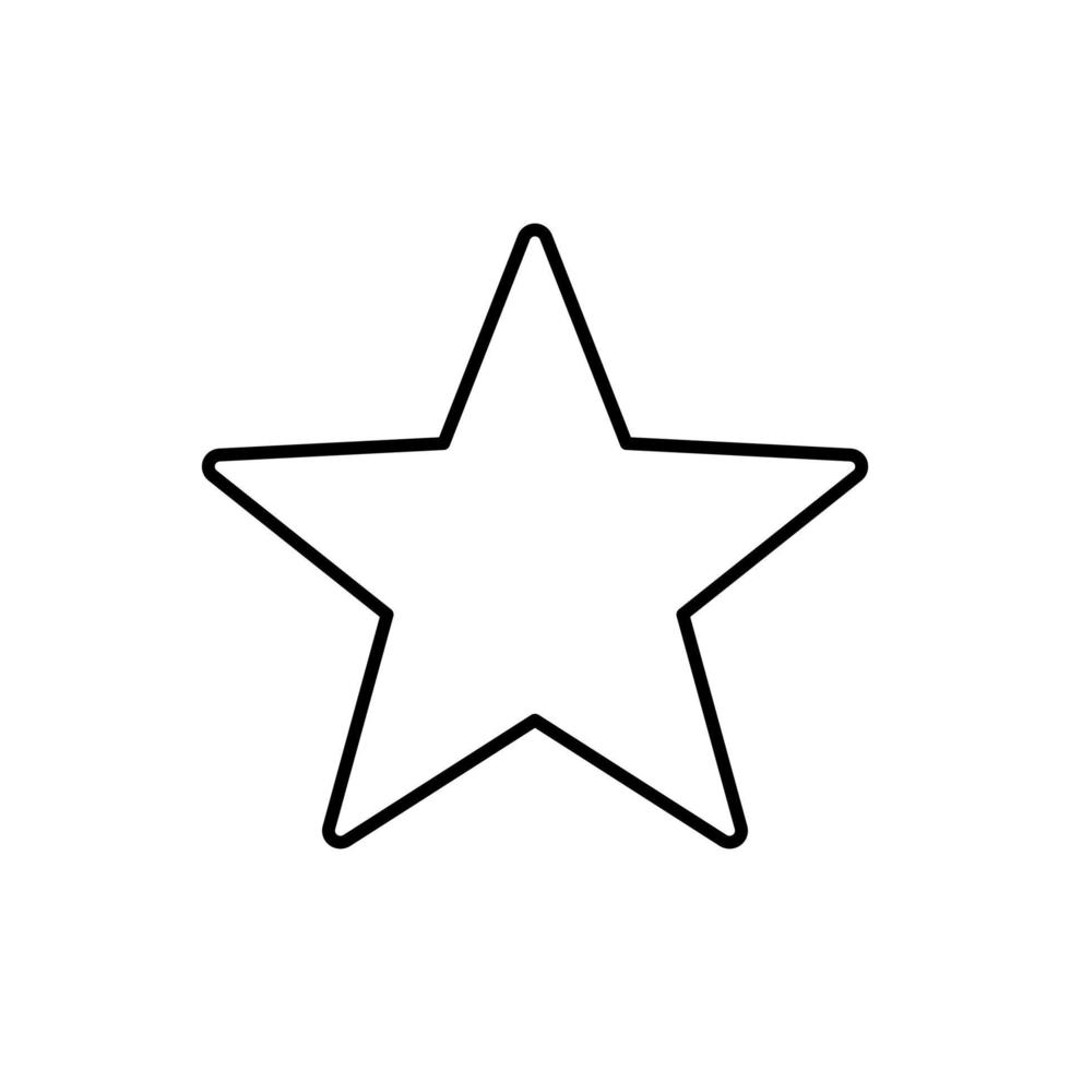 Line of the star icon symbol on white background. vector