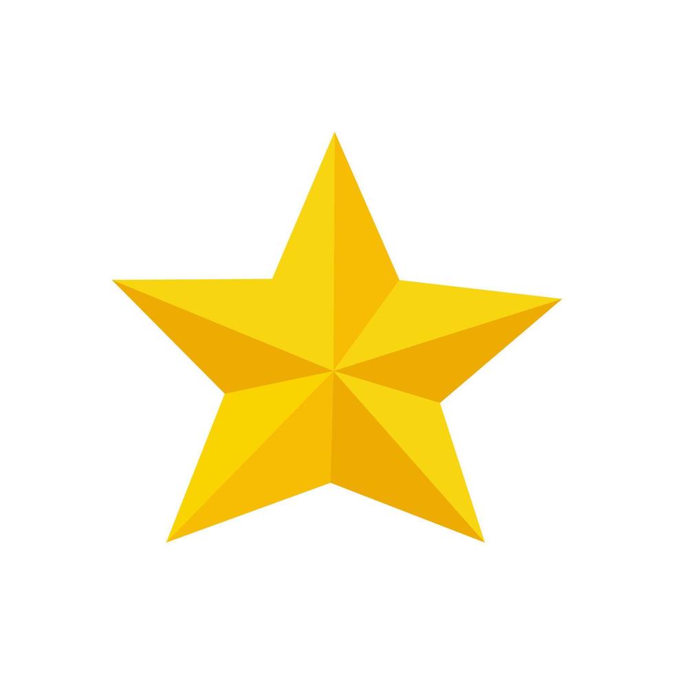 Golden Star isolated on white background. 16218960 Vector Art at Vecteezy