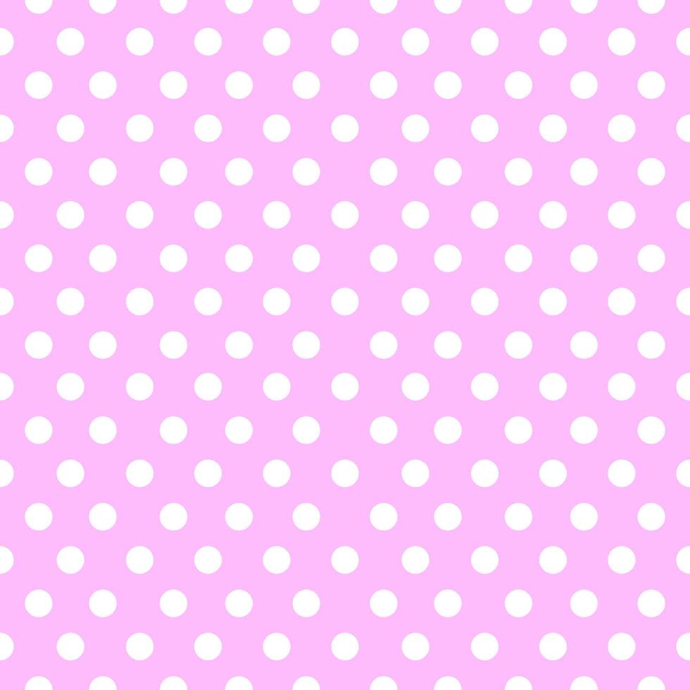 White polka dots on pink background. vector
